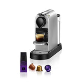 Nespresso coffee pod machine silver, imported from the UK