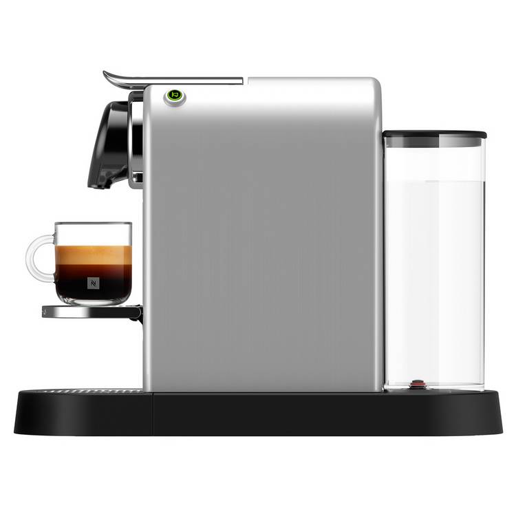 Nespresso coffee pod machine silver, imported from the UK