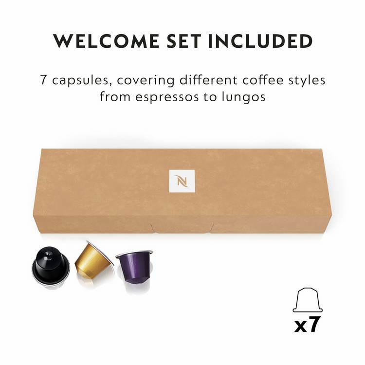 Nespresso coffee pod machine silver, imported from the UK