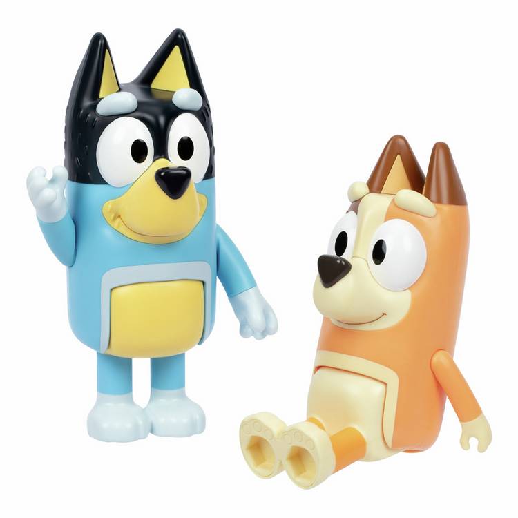 Bluey Chat Mates Chilli and Bandit action figures 2-pack (British brand)