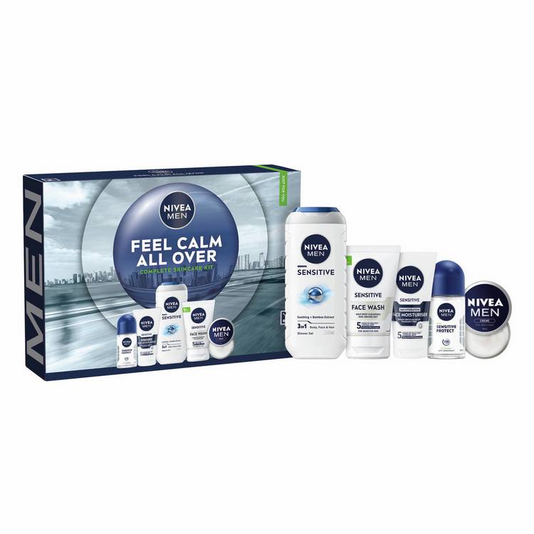 Nivea Men Feel Calm Complete Skincare Kit - British product