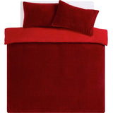 Argos Home red fleece bedding set for single beds (British brand)