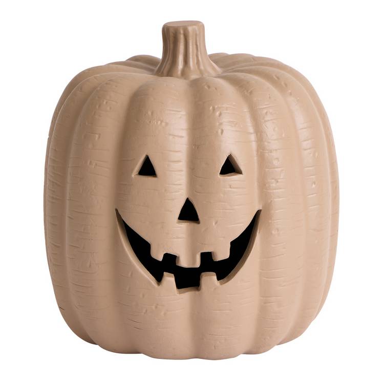 Argos Home terracotta taupe pumpkin Halloween decoration - British product