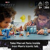 LEGO Marvel Iron Man Hall of Armour building set, imported from the UK