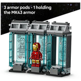 LEGO Marvel Iron Man Hall of Armour building set, imported from the UK