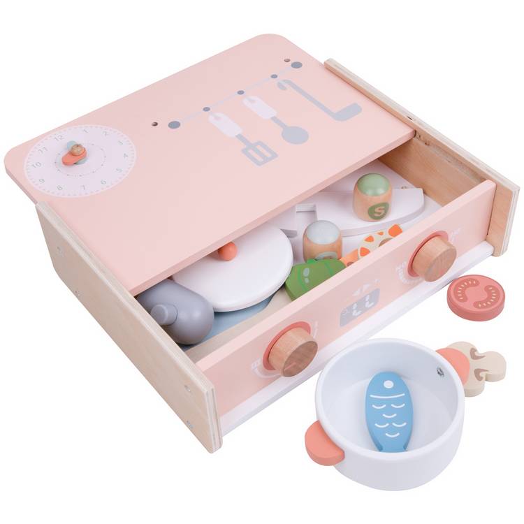 Chad Valley wooden tabletop mini kitchen toy - British product