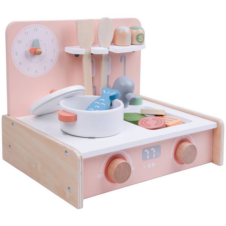 Chad Valley wooden tabletop mini kitchen toy - British product