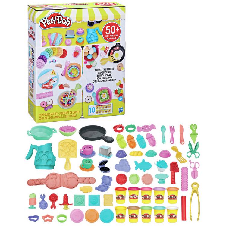 Play-Doh Brunch Time Playset with 10 cans modelling compound - British product