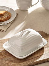Next Malvern White Embossed Porcelain Butter Dish- Buy online at McGrocer