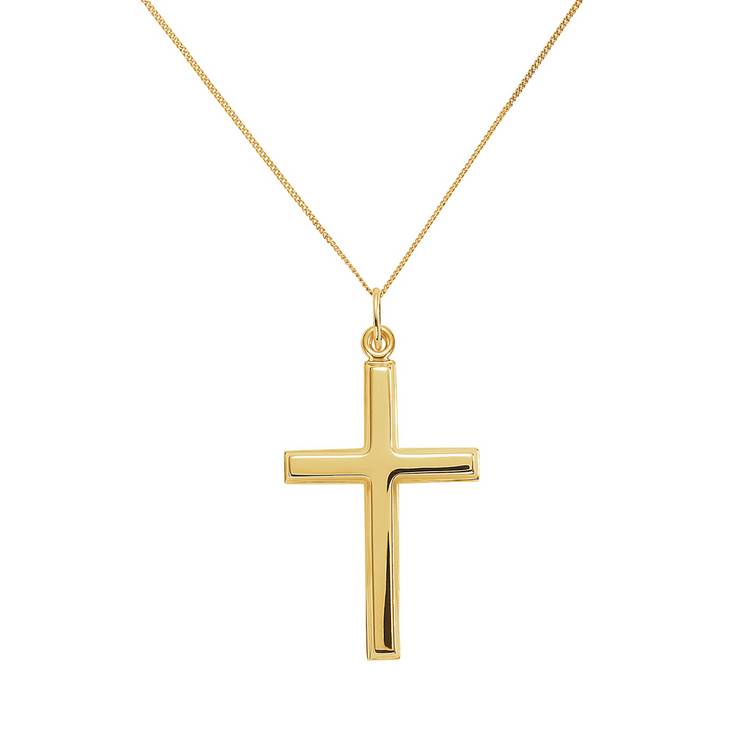 Revere 9ct gold small cross pendant necklace, imported from the UK