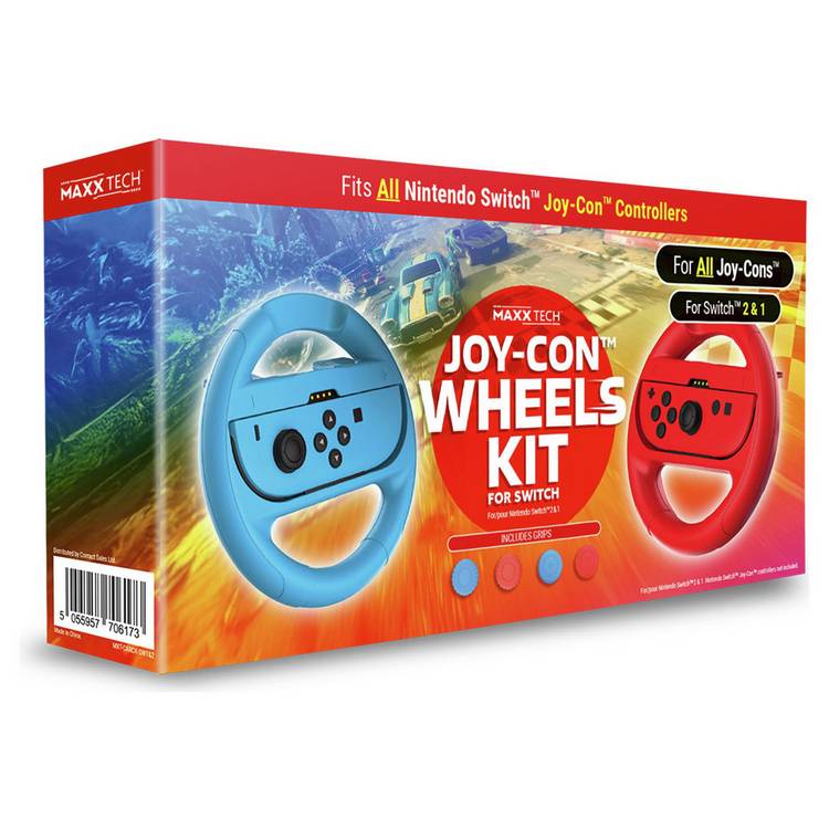 Maxx Tech Joy-Con Wheels and Grips Kit for Nintendo Switch UK version