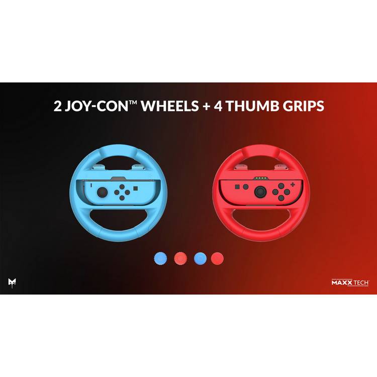 Maxx Tech Joy-Con Wheels and Grips Kit for Nintendo Switch UK version