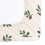 Argos Home foliage print cream fitted sheet single (British brand)