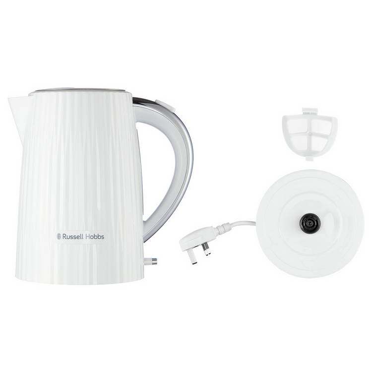 Russell Hobbs Eden Kettle white 1.7L, imported from the UK