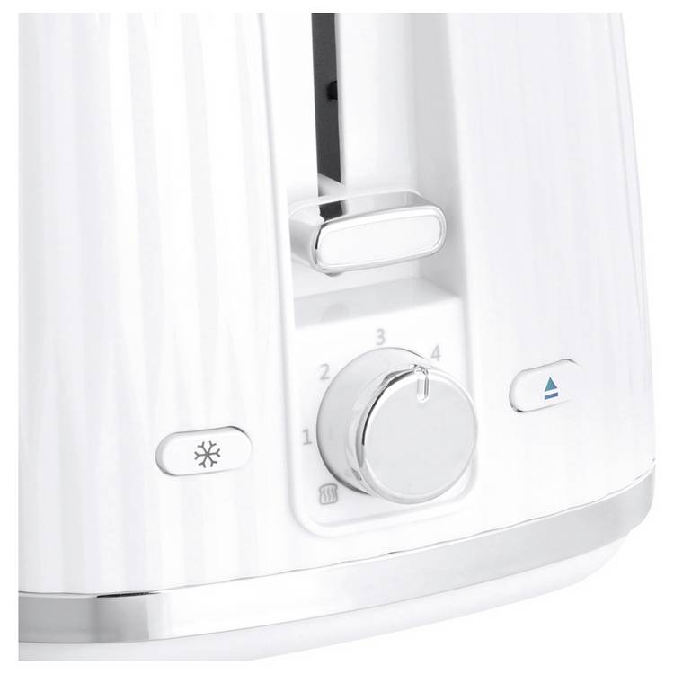 Russell Hobbs Eden white 2-slice toaster (British brand)