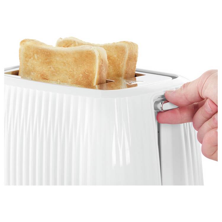 Russell Hobbs Eden white 2-slice toaster (British brand)