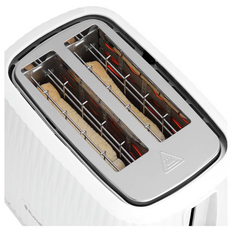 Russell Hobbs Eden white 2-slice toaster (British brand)
