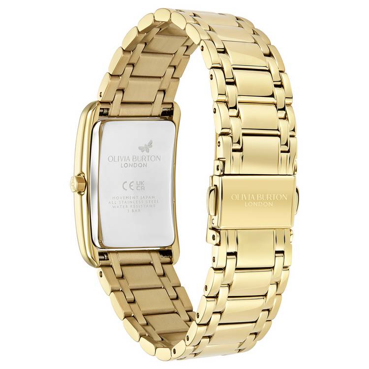 Olivia Burton green dial watch with gold bracelet, UK version