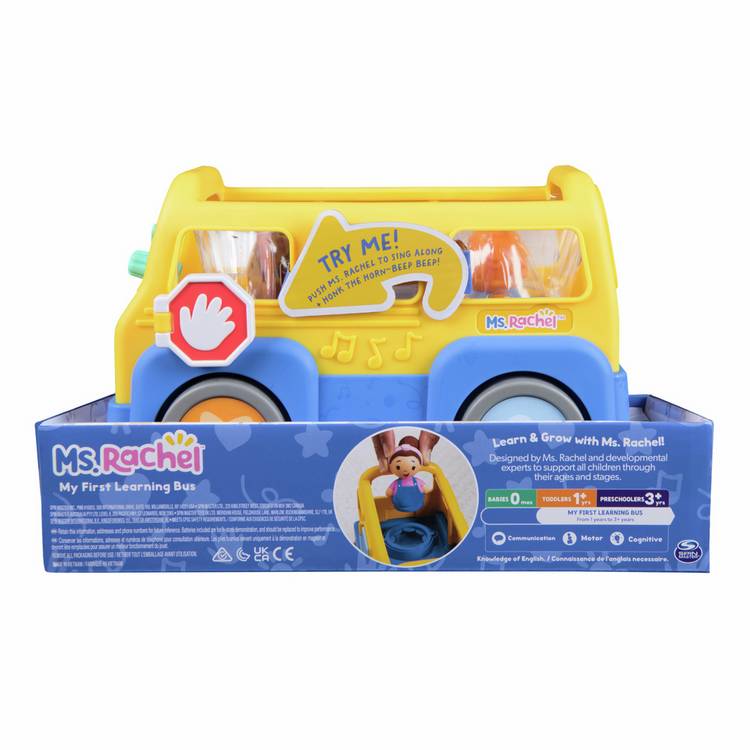 Ms. Rachel interactive bus toy with figures, imported from the UK