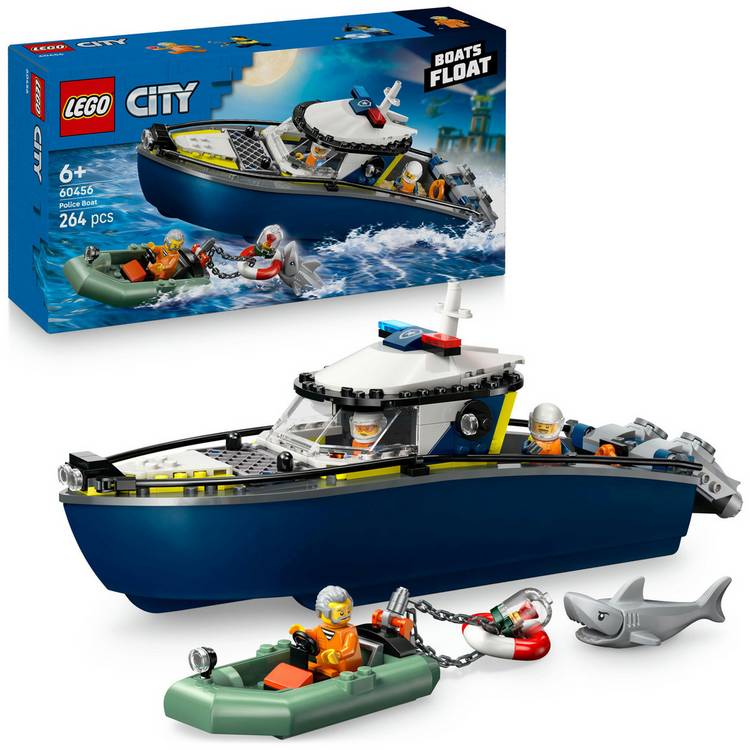 LEGO City Police Boat Chase building set 60456 (British brand)