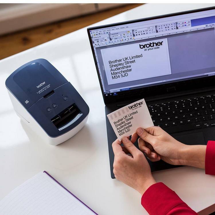 Brother QL-600B address label printer for office use (British brand)
