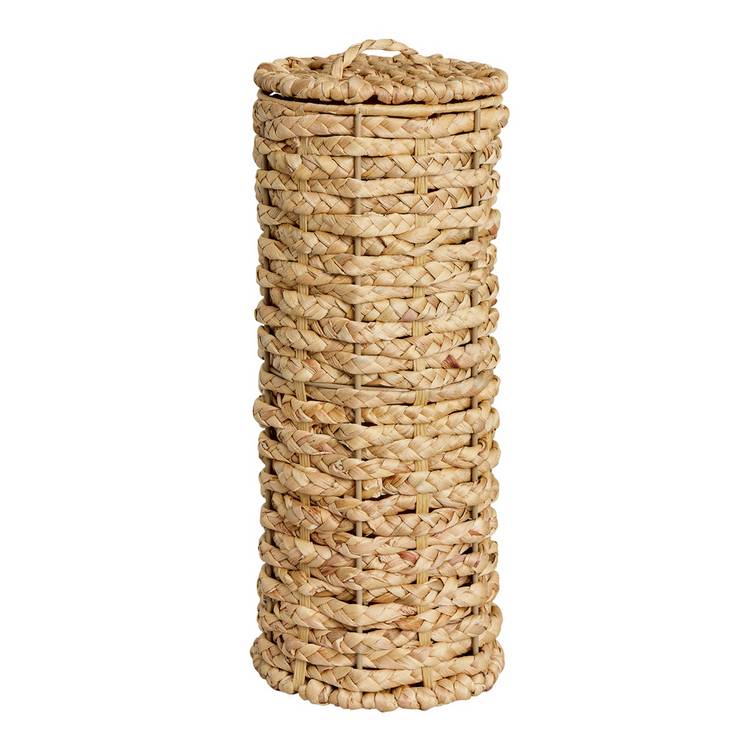 Argos Home woven seagrass toilet roll cylinder store natural - British product