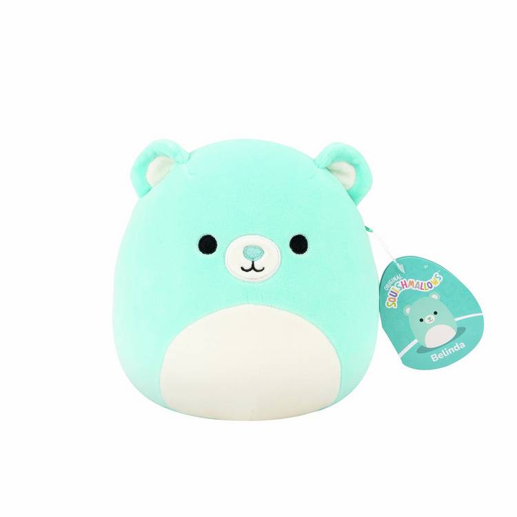 Squishmallows Belinda teal bear plush 7.5in, imported from the UK