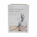 Danielle microfibre hair turban twin pack, UK version