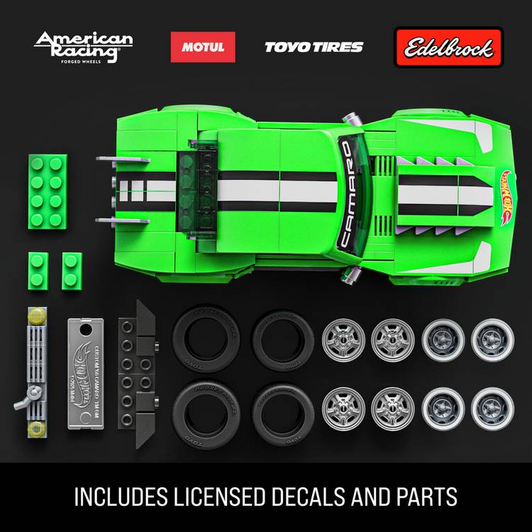 Mattel Hot Wheels Custom '68 Camaro building toy kit 289 pieces (British brand)