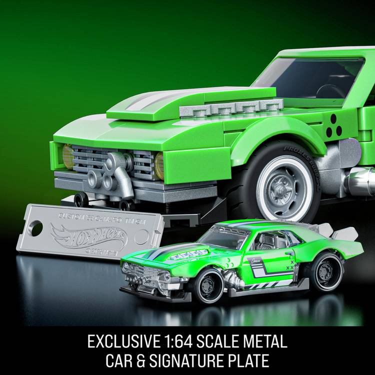 Mattel Hot Wheels Custom '68 Camaro building toy kit 289 pieces (British brand)
