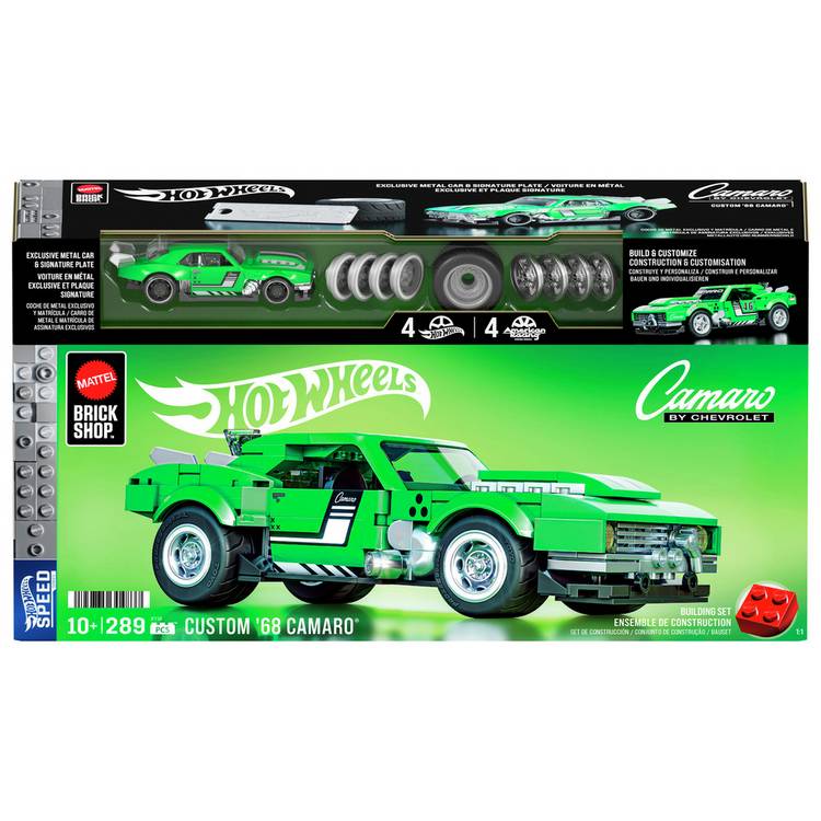 Mattel Hot Wheels Custom '68 Camaro building toy kit 289 pieces (British brand)