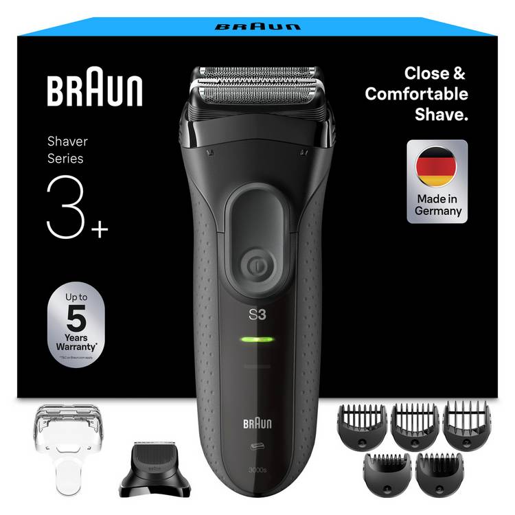 Braun Series 3 electric shaver 3000BT - British product