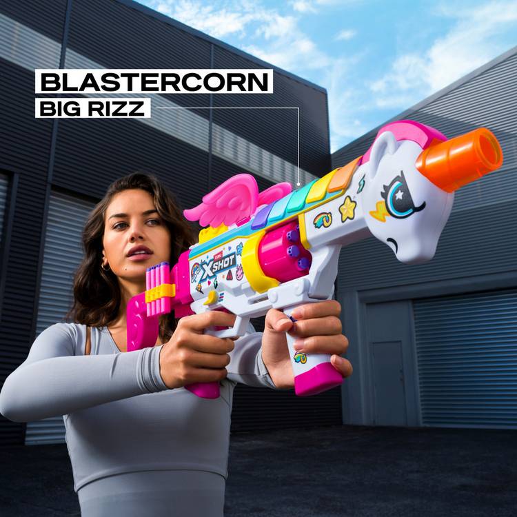 XSHOT Blastercorn Big Rizz Blaster foam dart toy - British product