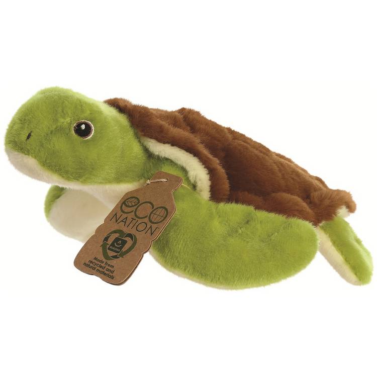 Aurora Eco Nation turtle soft toy 10.5 inch, imported from the UK