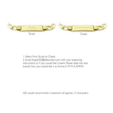 Revere 9ct gold curb ID bracelet 20cm - British product