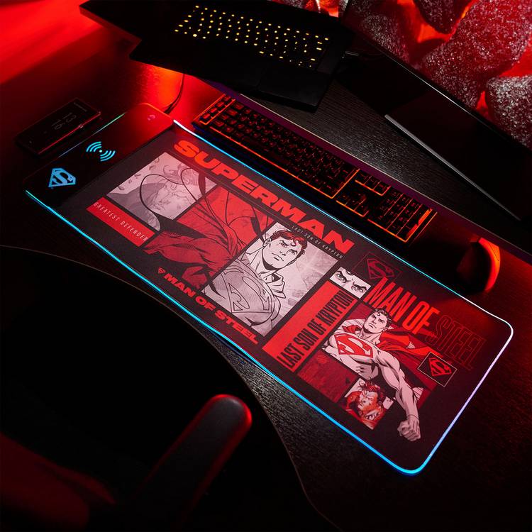Numskull Superman RGB gaming mat 80cm x 30cm (British brand)