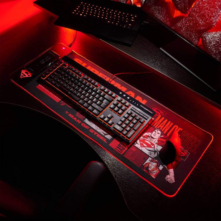 Numskull Superman RGB gaming mat 80cm x 30cm (British brand)