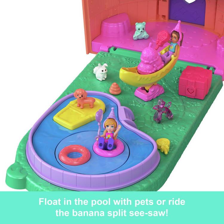 Polly Pocket large gelato house playset with micro dolls, UK version