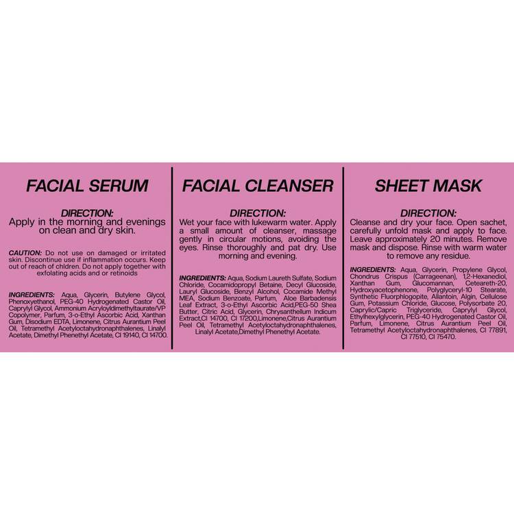Bubble T Cosmetics Vitamin C Skincare Set (British brand)