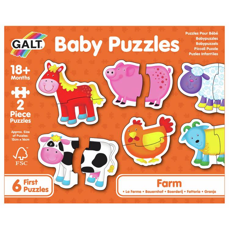 Galt farmyard baby puzzles set of 6 (British brand)