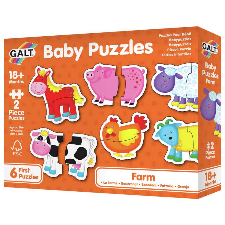 Galt farmyard baby puzzles set of 6 (British brand)