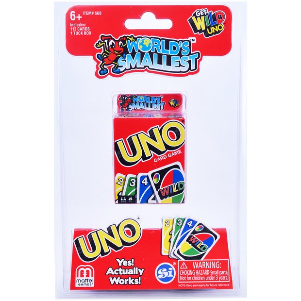 UNO mini card game compact travel size - British product