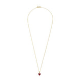 Revere gold heart-shaped ruby pendant 45cm, imported from the UK
