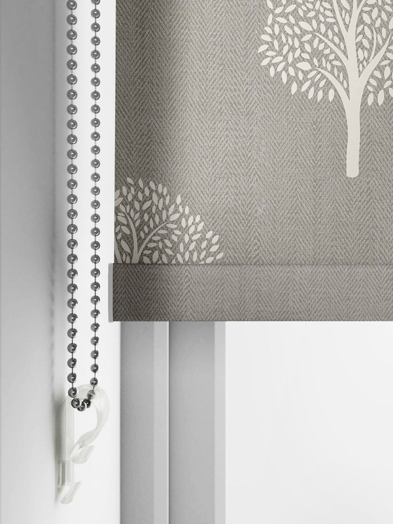 Emily Bond roller blind Pebble Yew Tree - British product