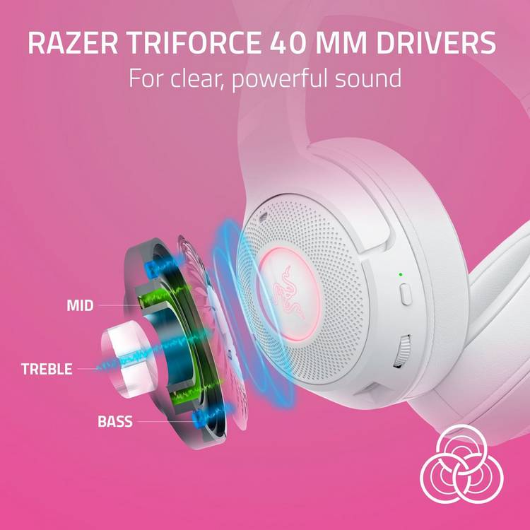 Razer Kraken Kitty V2 wireless headset white, UK version