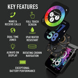 Reflex Active Series 30 AMOLED smartwatch black strap (British brand)