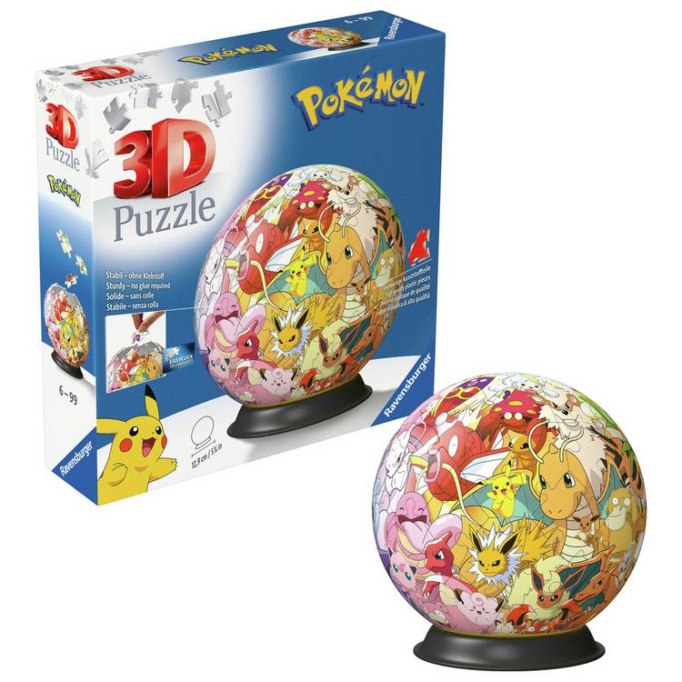 Ravensburger Pokémon 3D puzzle ball 72 pieces, imported from the UK