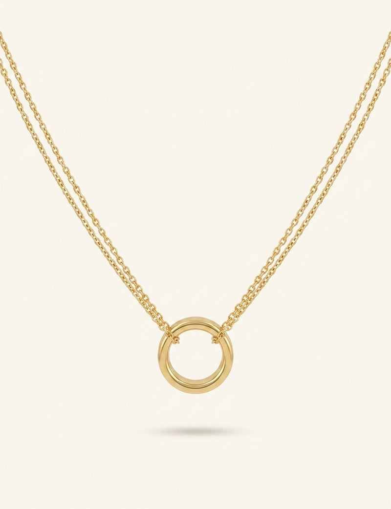Cartier LOVE 18ct yellow gold 0.03ct diamond necklace 38-41cm - British product