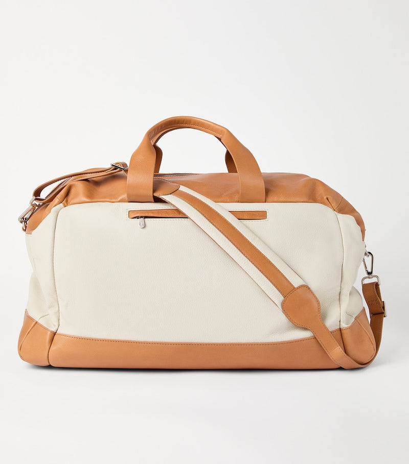 Brunello Cucinelli two-tone grained calfskin holdall - British product
