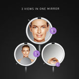 Simplehuman Trio Max makeup mirror with 5x magnification - British product